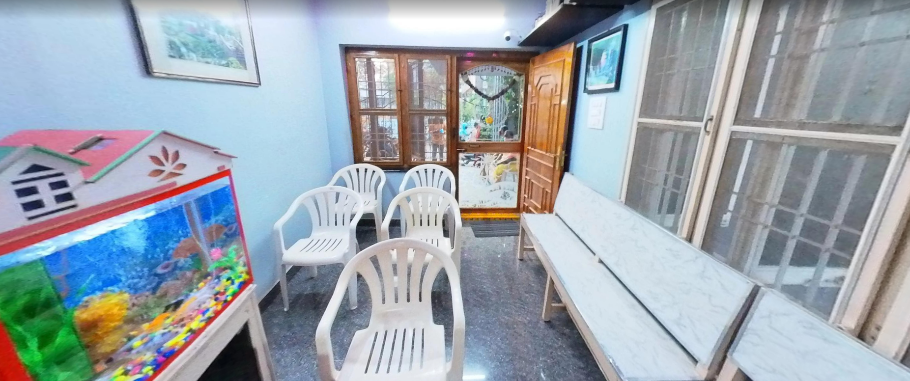Waiting area at Dr. Pankaj's Homoeo Clinic, Eluru